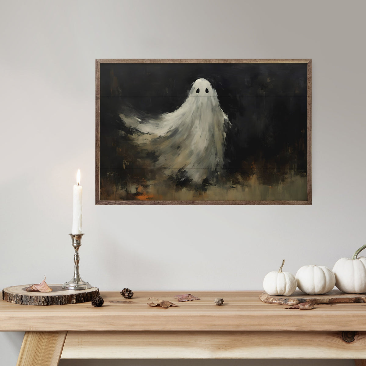 Ghost Portrait Wood Framed Print