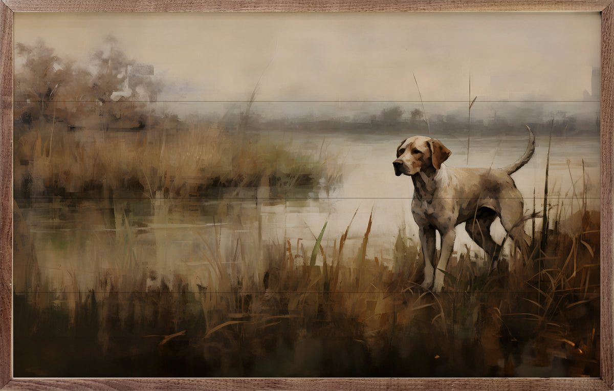 On The Hunt Wood Framed Print