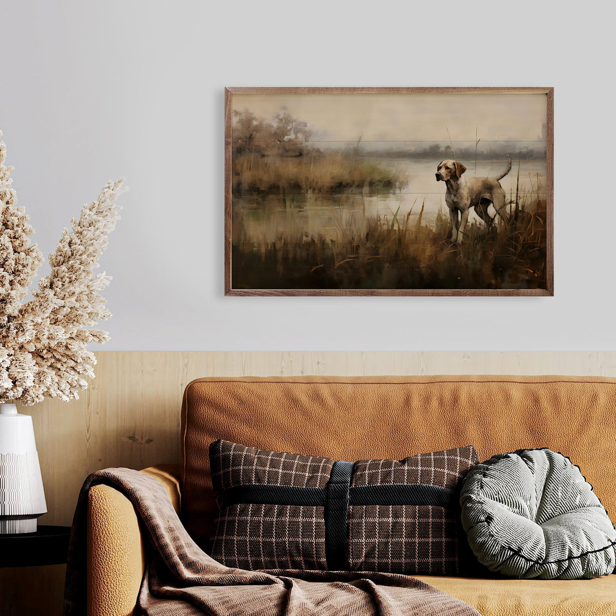 On The Hunt Wood Framed Print