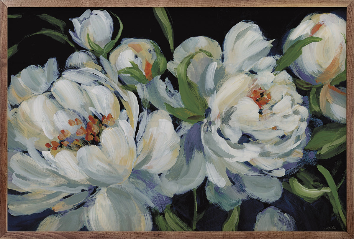 Peony Season Wood Framed Print