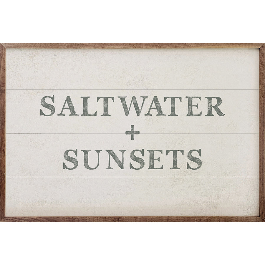 Saltwater & Sunsets Wood Framed Print