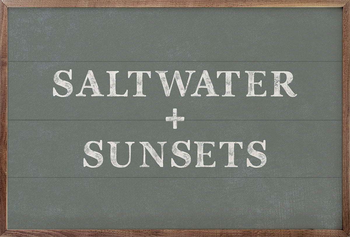 Saltwater & Sunsets Wood Framed Print