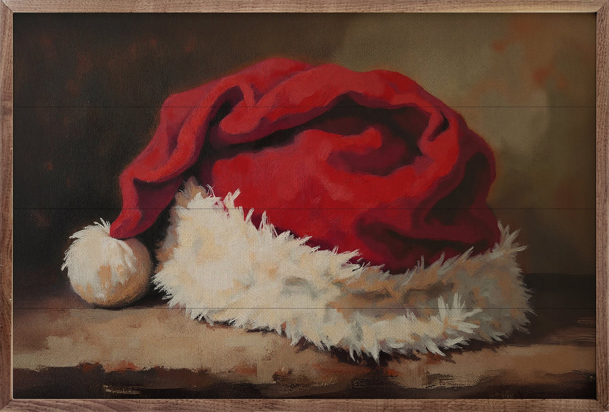 Santa's Hat Wood Framed Print