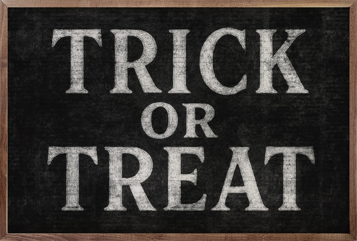 Trick Or Treat Wood Framed Print