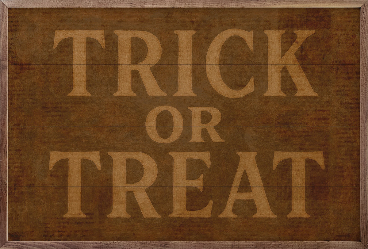 Trick Or Treat Wood Framed Print