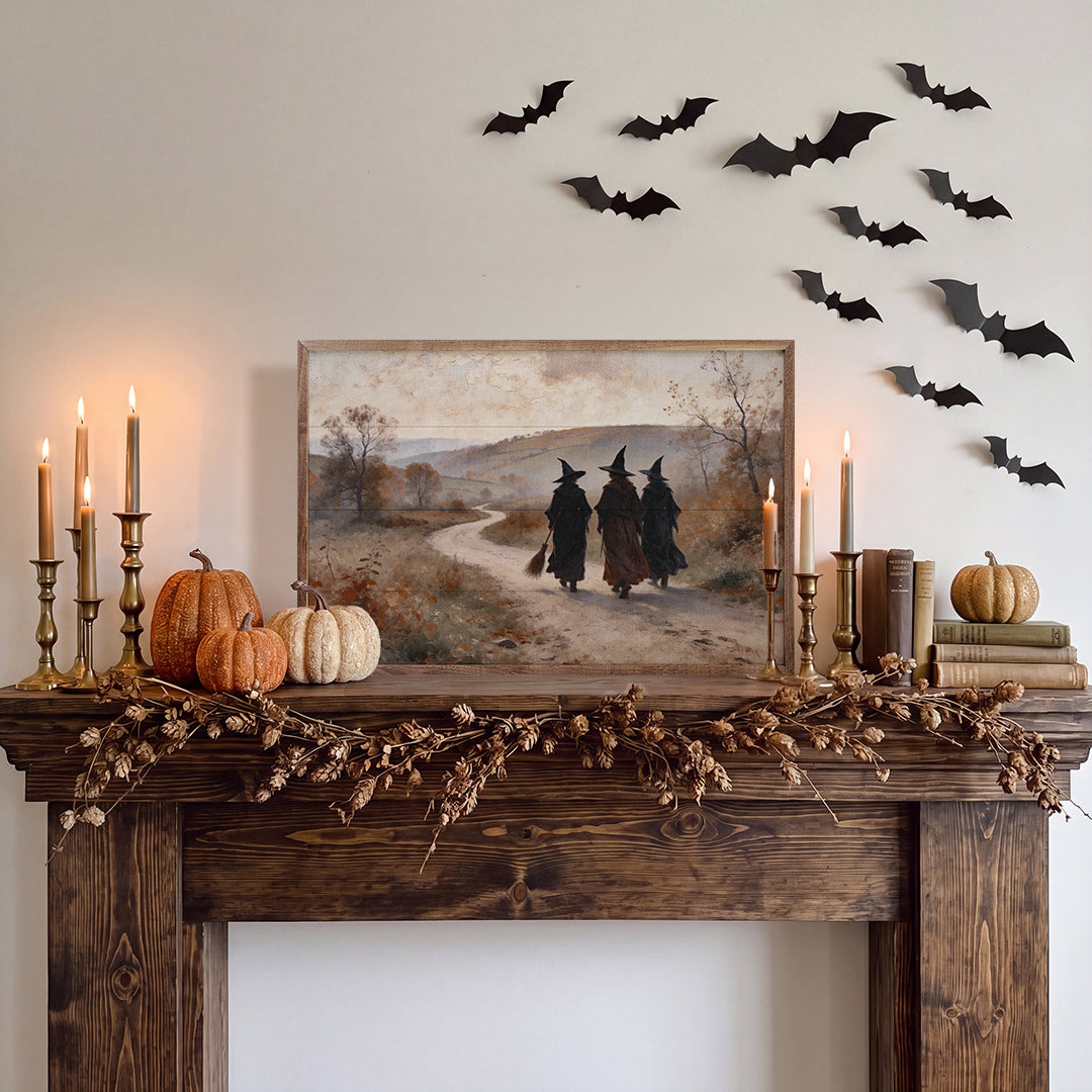 Walking With The Witches Wood Framed Print