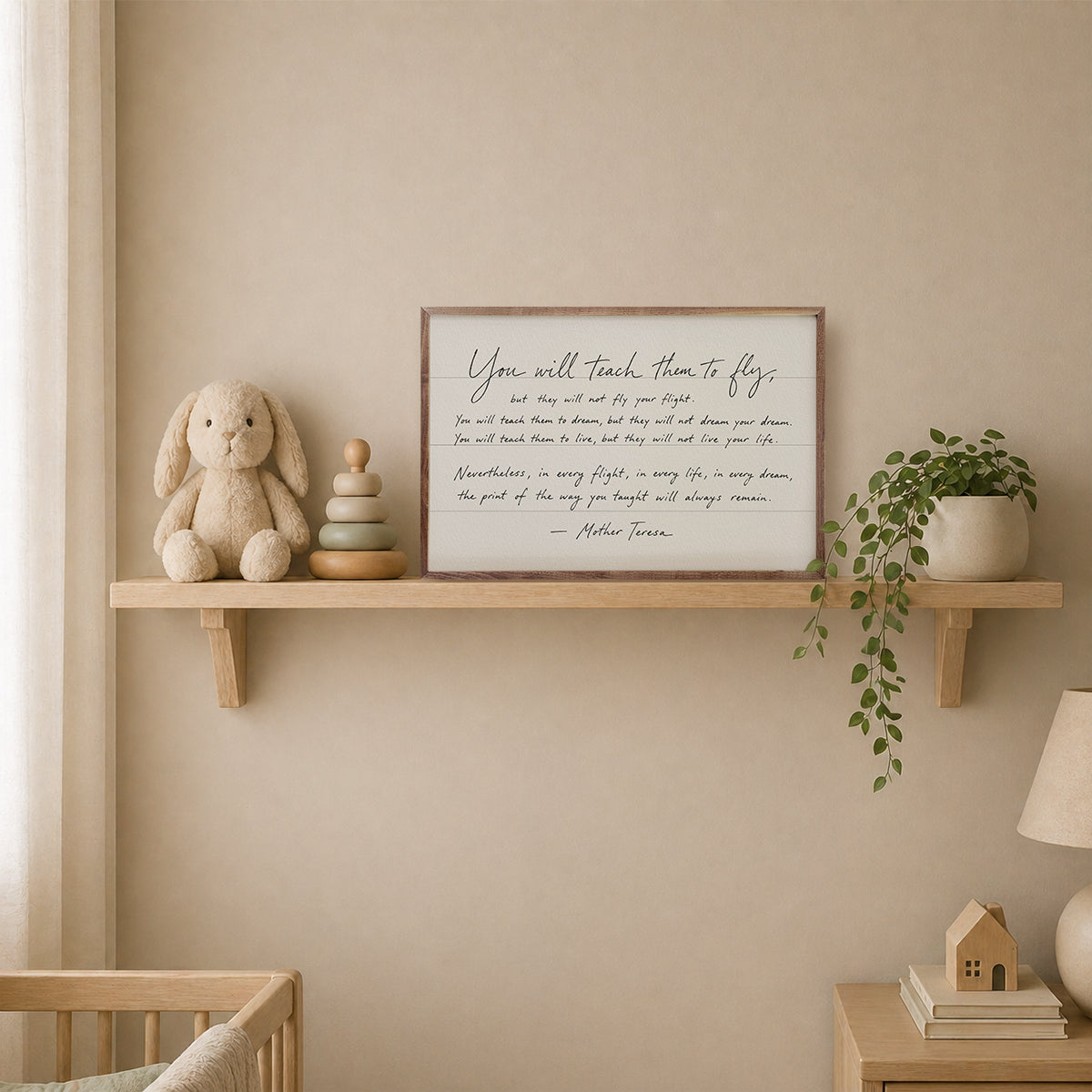 You Will Teach Them Wood Framed Print