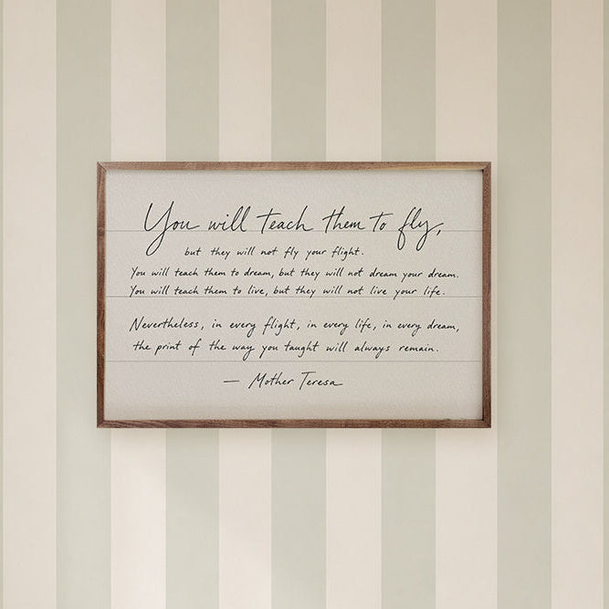 You Will Teach Them Wood Framed Print