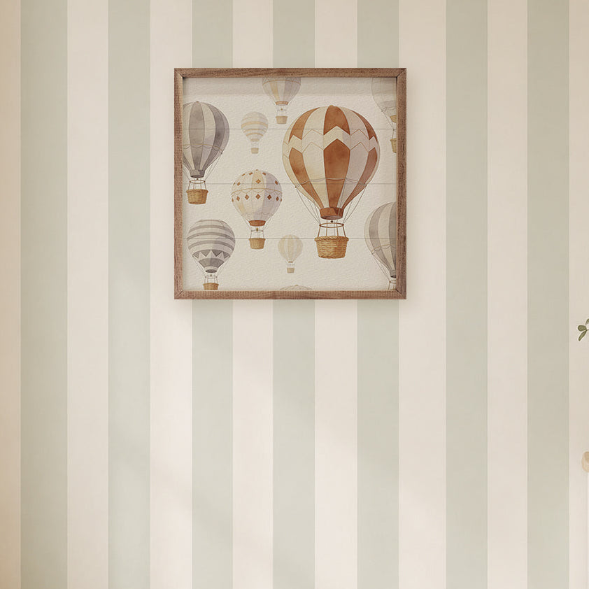 Air Balloons Wood Framed Print