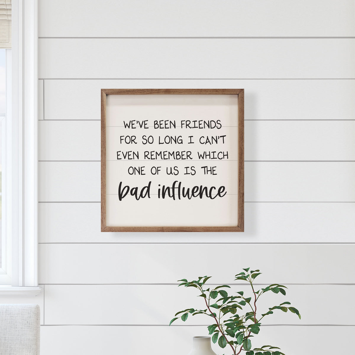Bad Influence Wood Framed Print