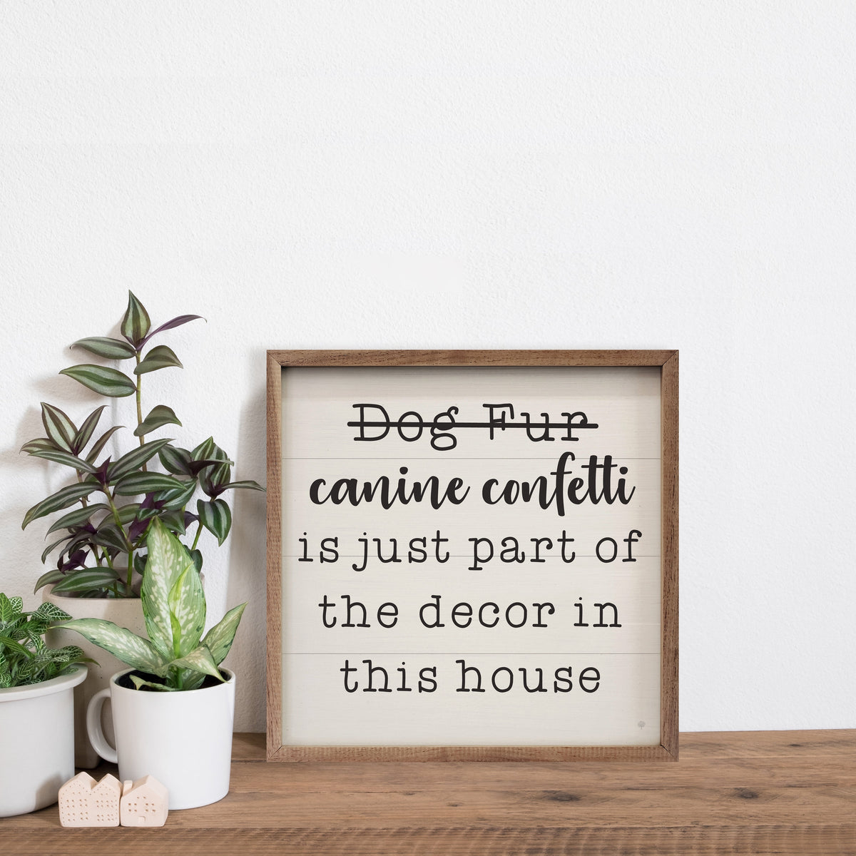 Canine Confetti Wood Framed Print