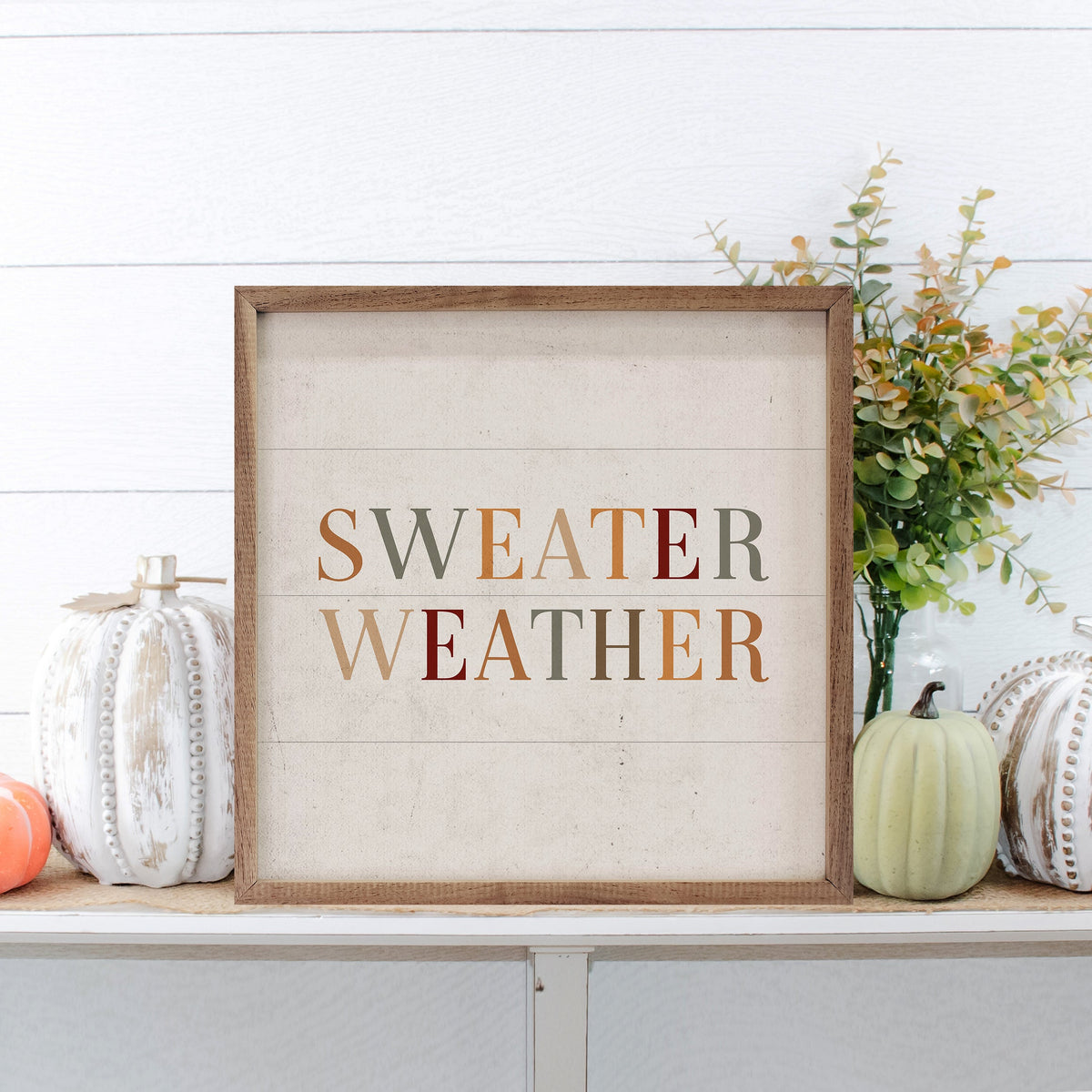 Sweater Weather Wood Framed Print