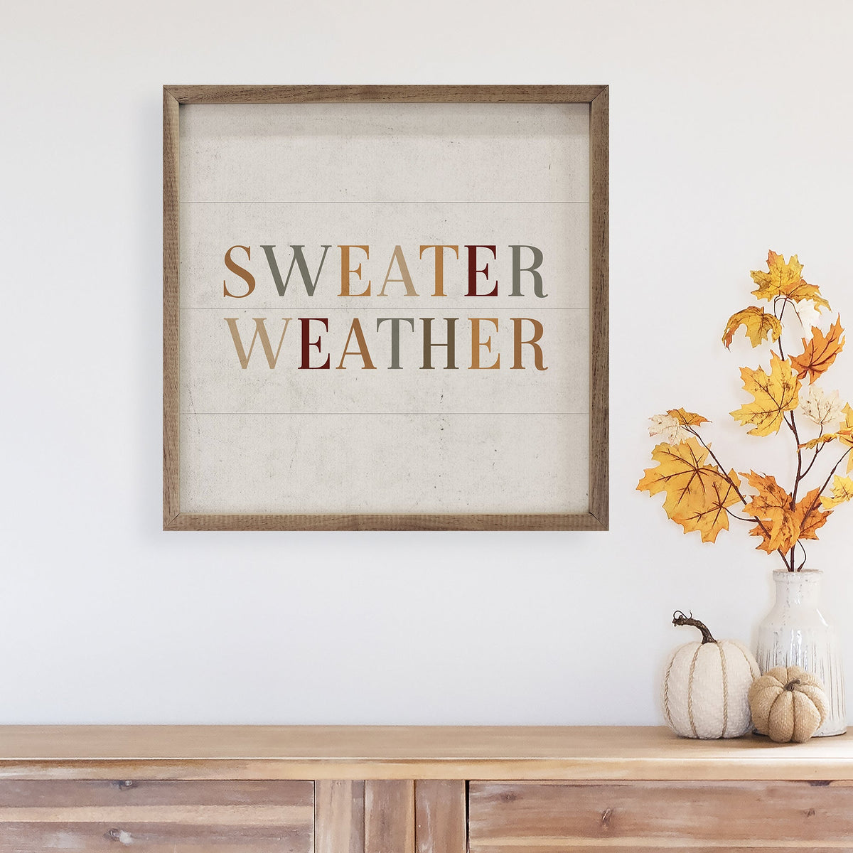 Sweater Weather Wood Framed Print
