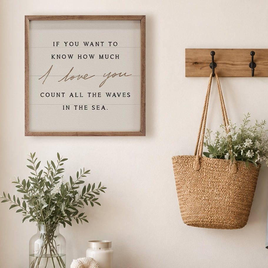 Count All The Waves Wood Framed Print