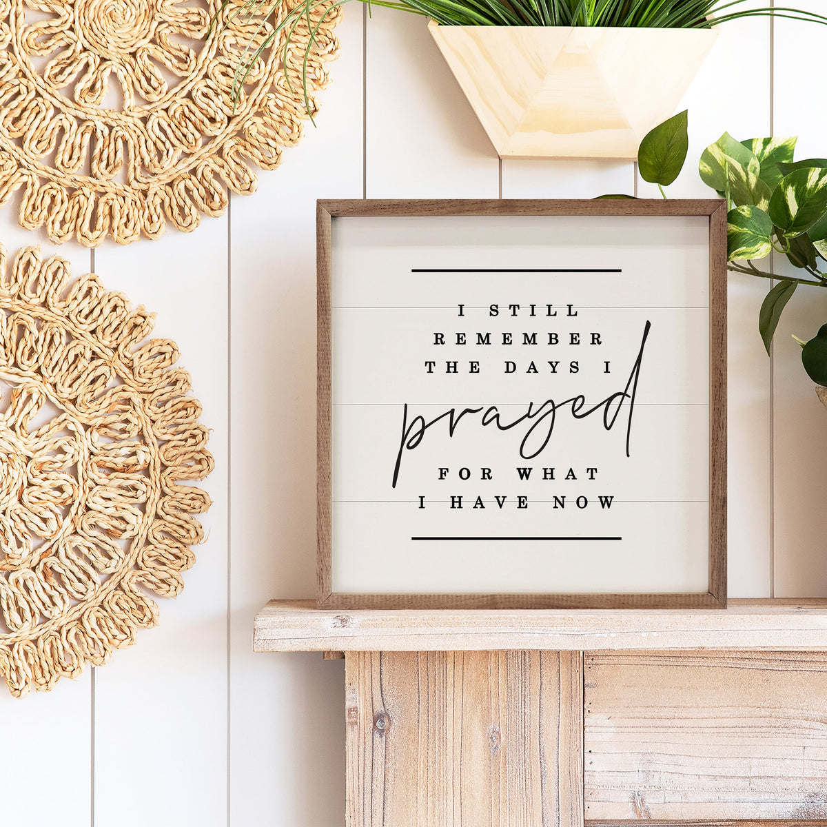 I Still Remember The Days I Prayed Wood Framed Print