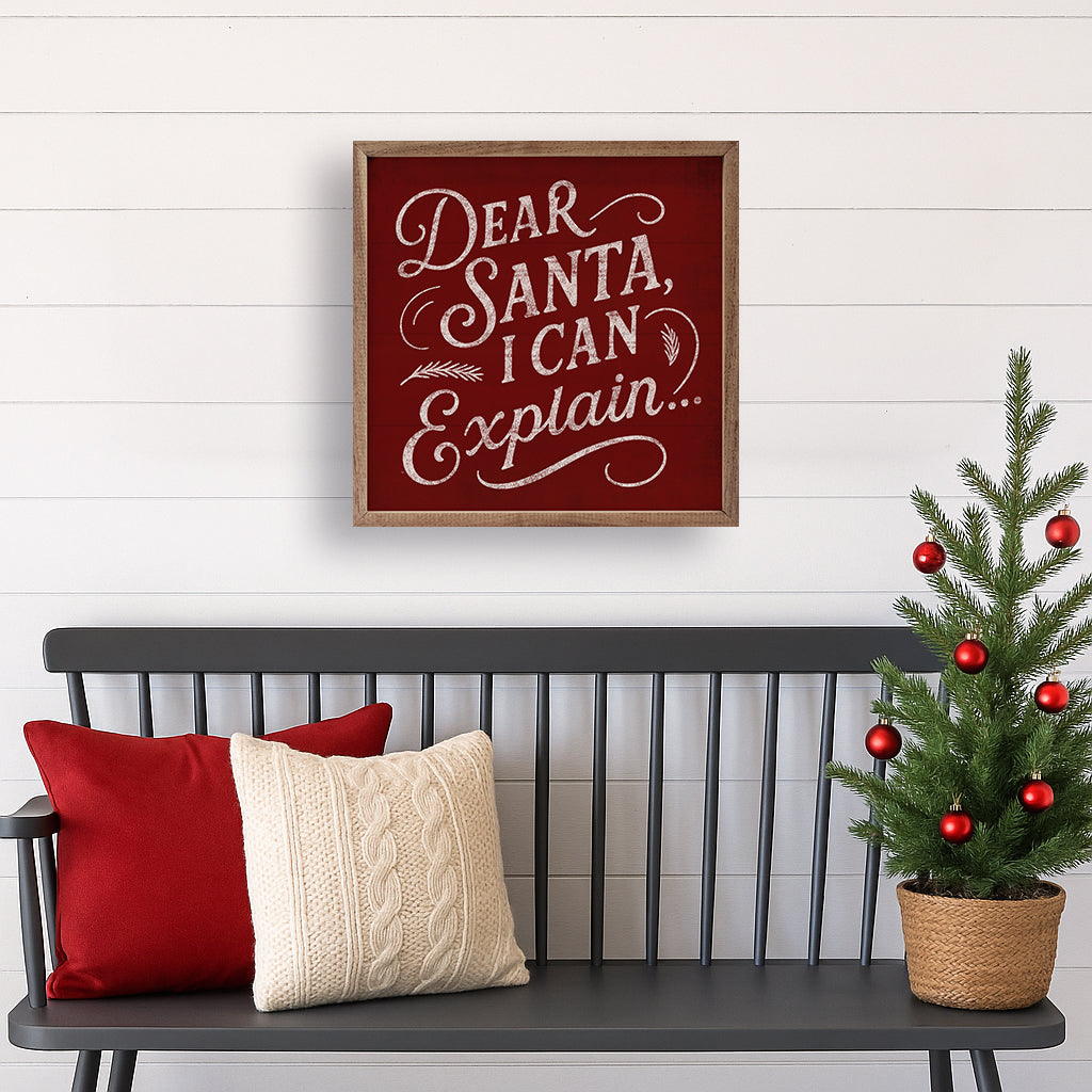Dear Santa Wood Framed Print