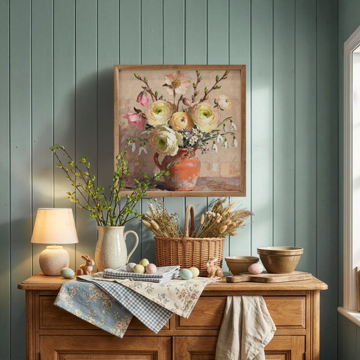 Early Spring Bouquet Wood Framed Print