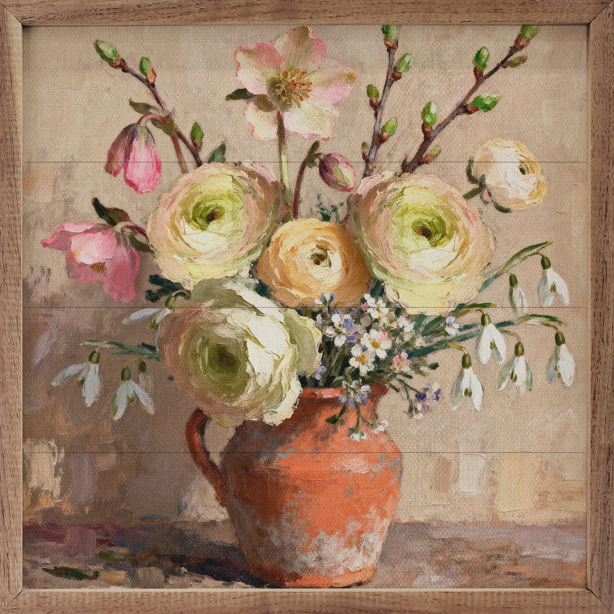Early Spring Bouquet Wood Framed Print
