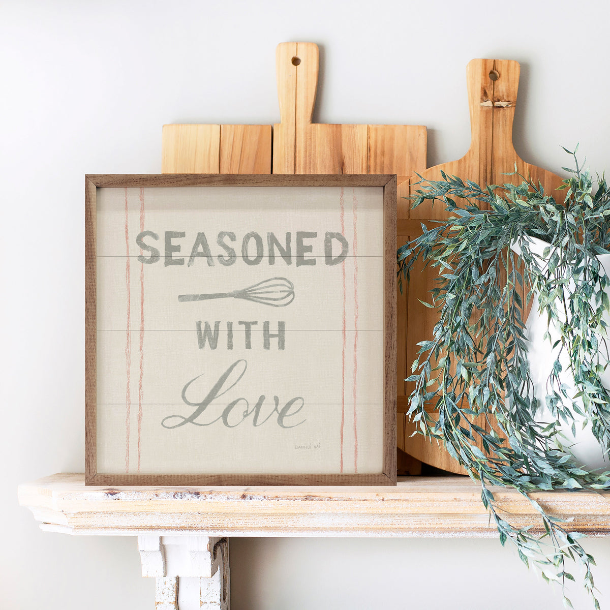 Seasoned With Love Wood Framed Print