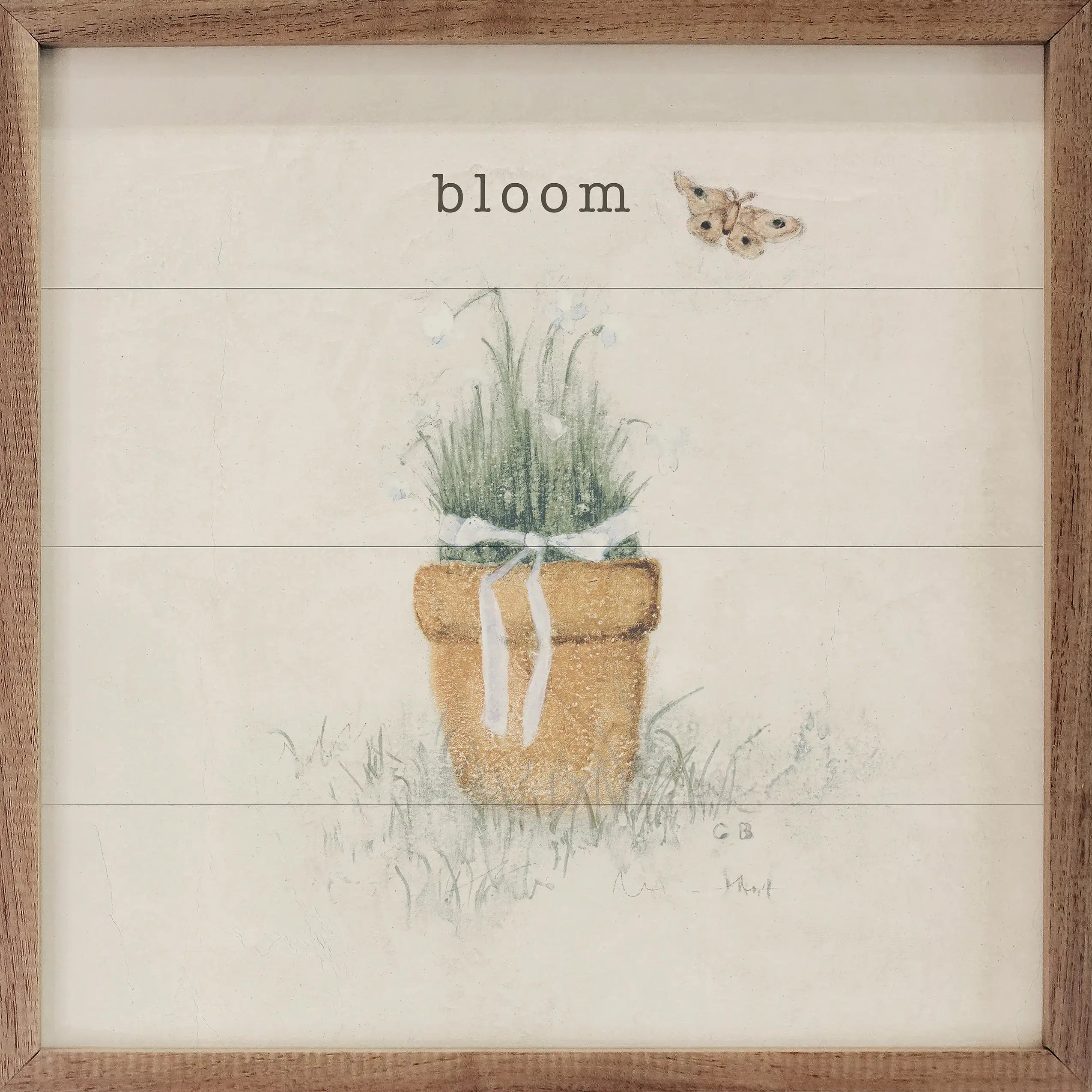 Garden Flowers Wood Framed Print