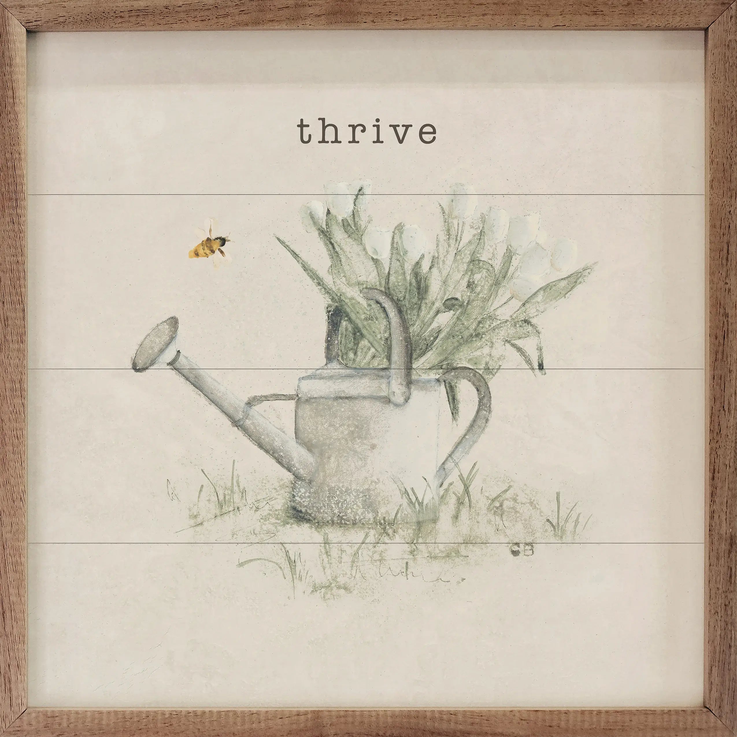 Garden Flowers Wood Framed Print