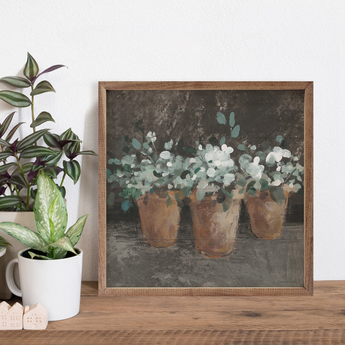 Geranium Glory II Flowers By Danhui Nai Wood Framed Print