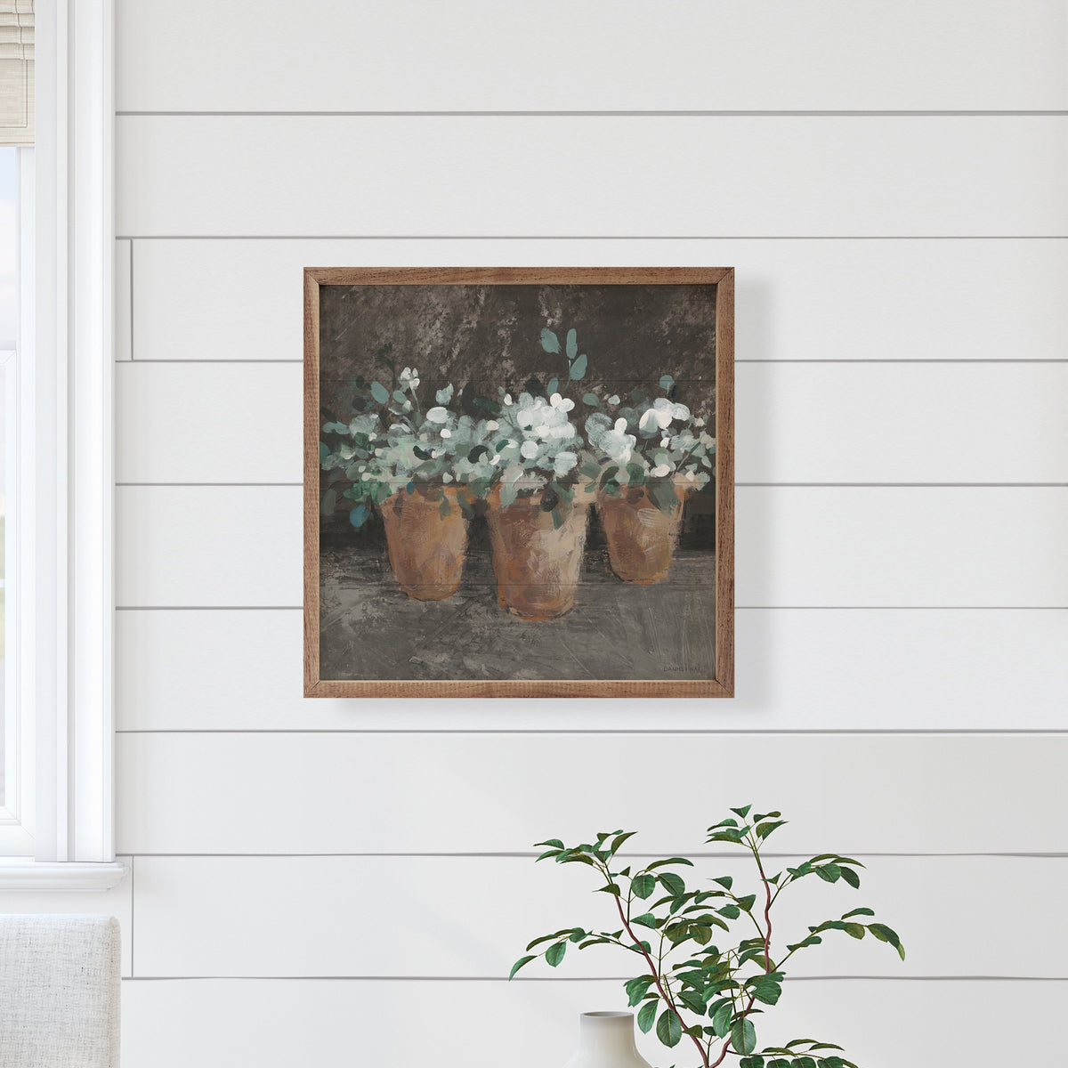Geranium Glory II Flowers By Danhui Nai Wood Framed Print