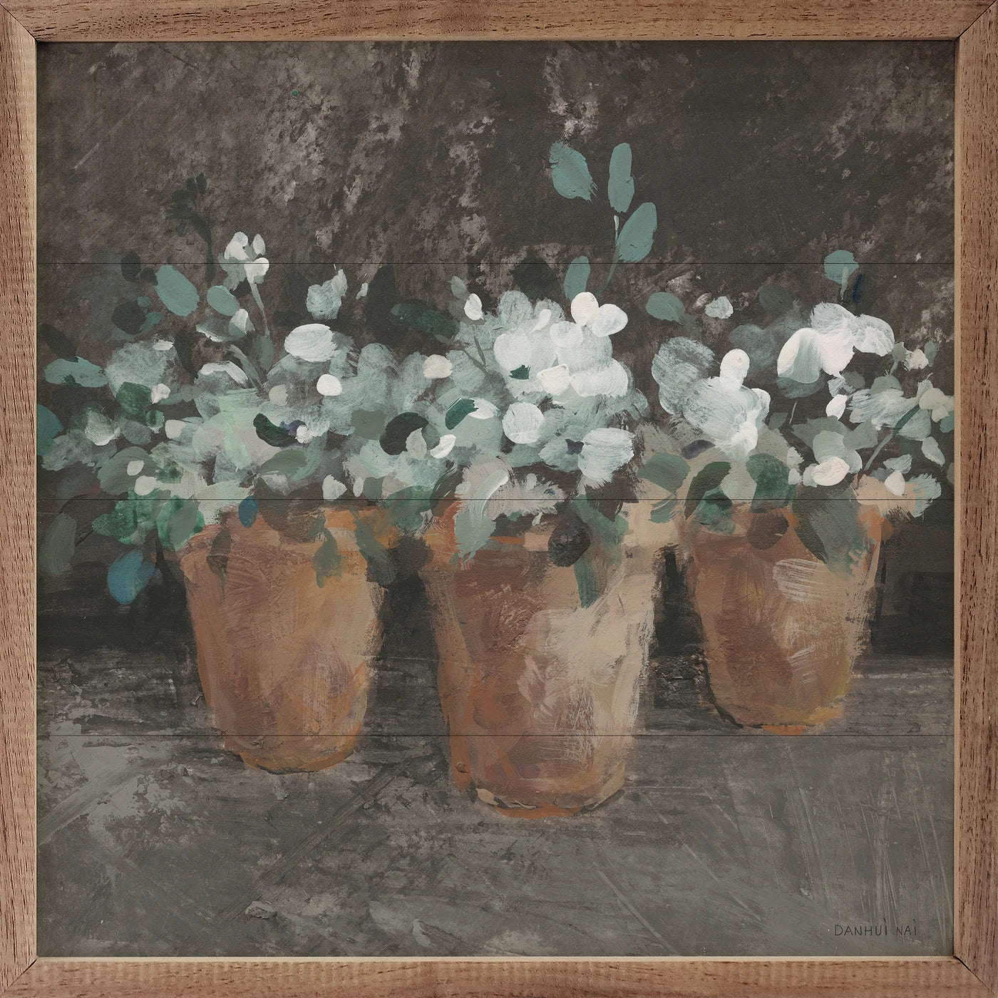 Geranium Glory II Flowers By Danhui Nai Wood Framed Print