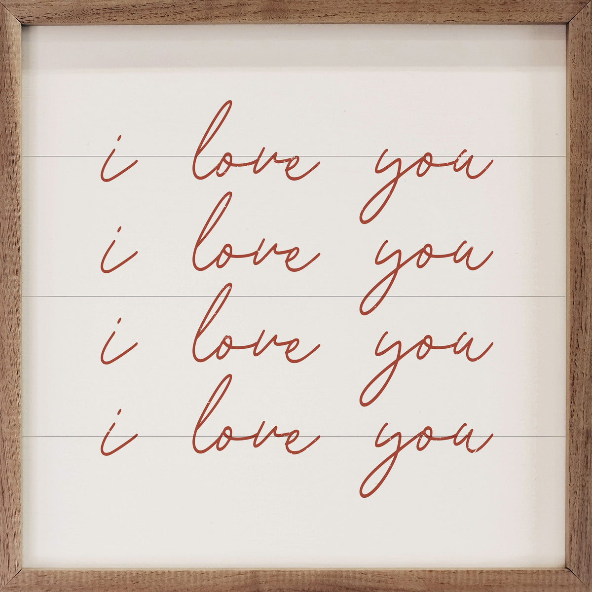 I Love You On Repeat Wood Framed Print