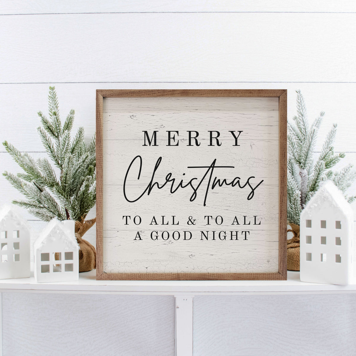 Merry Christmas To All Wood Framed Print