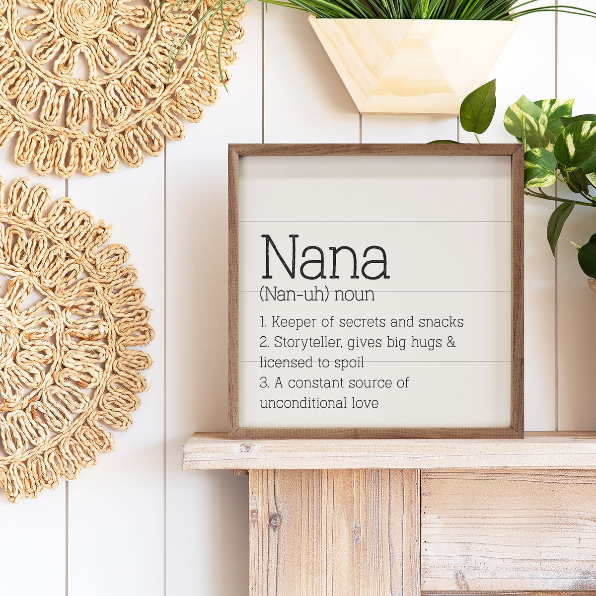 Nana Definition Wood Framed Print