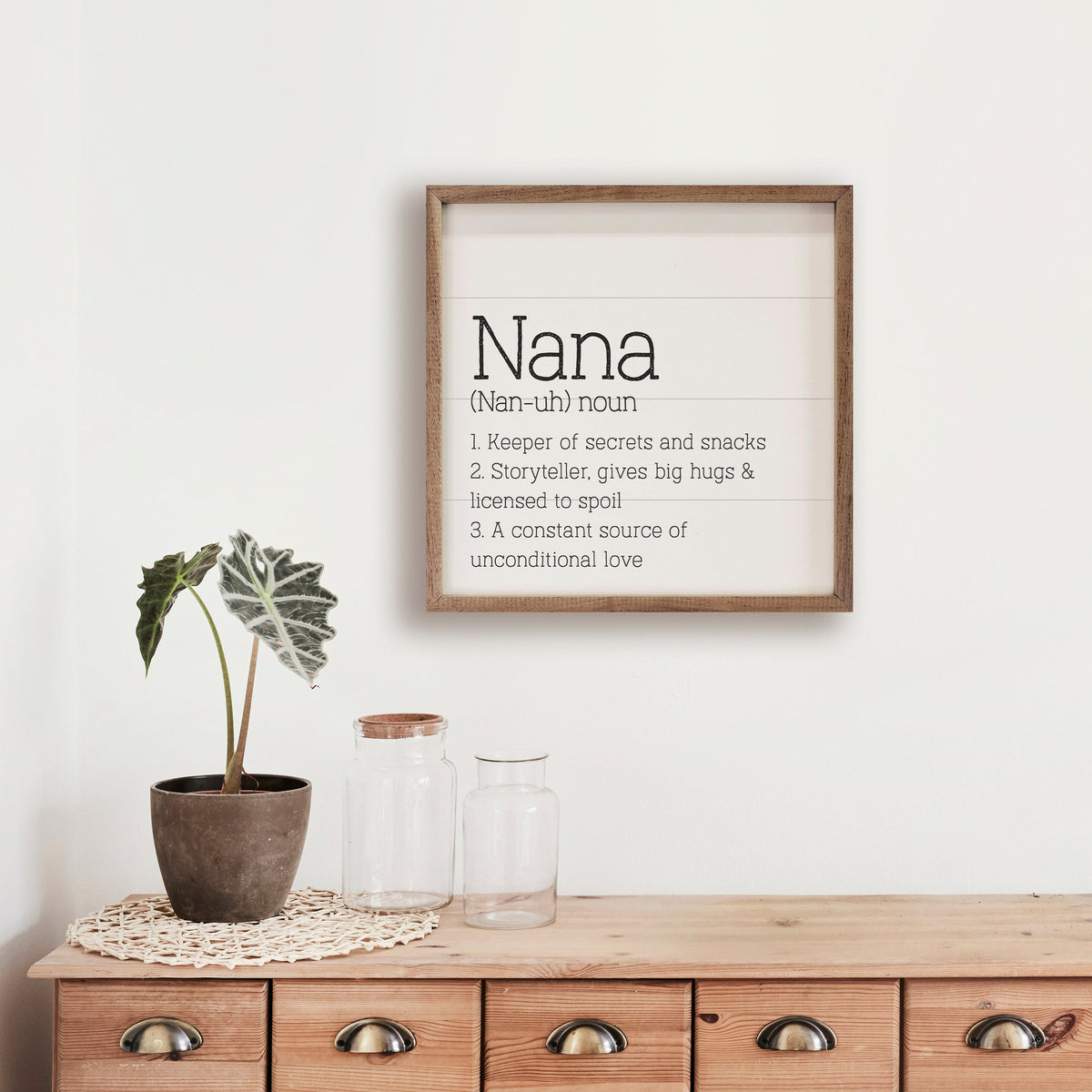Nana Definition Wood Framed Print