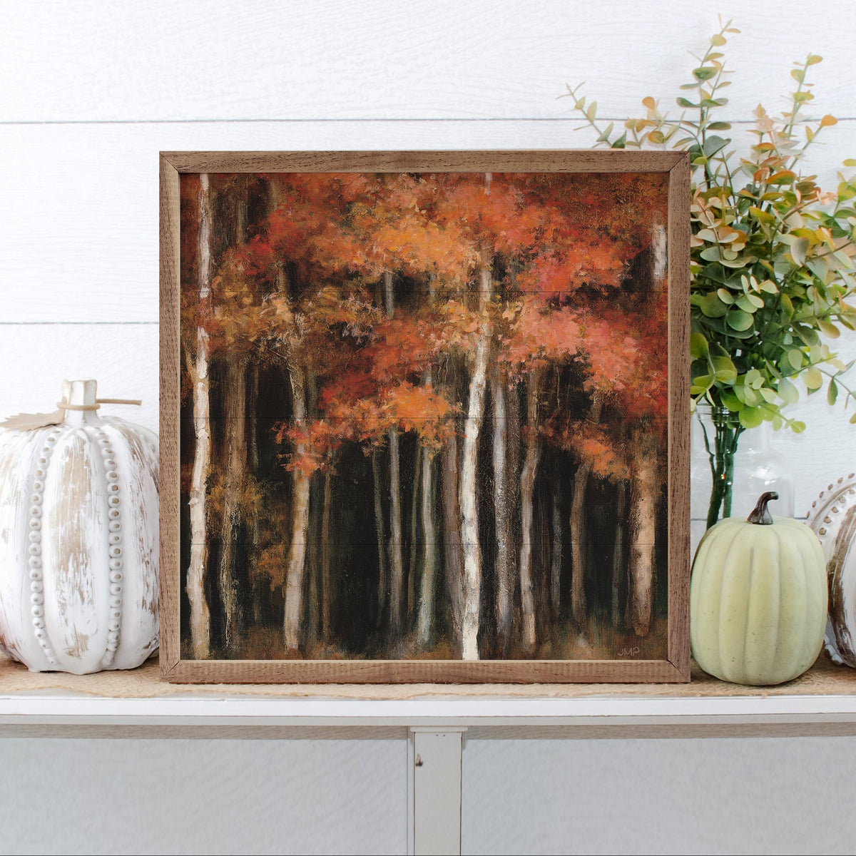 October Woods Wood Framed Print