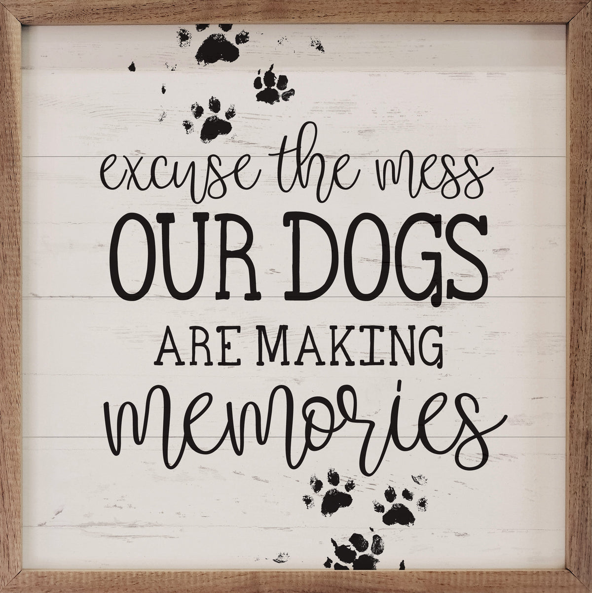 Our Dogs Are Making Memories Wood Framed Print