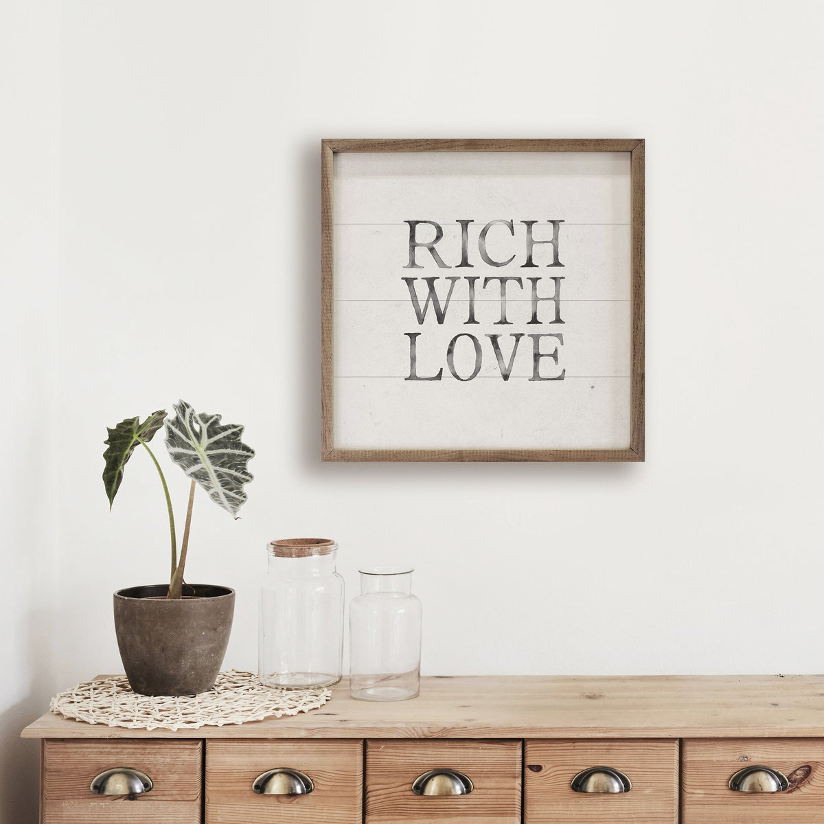 Rich With Love Wood Framed Print