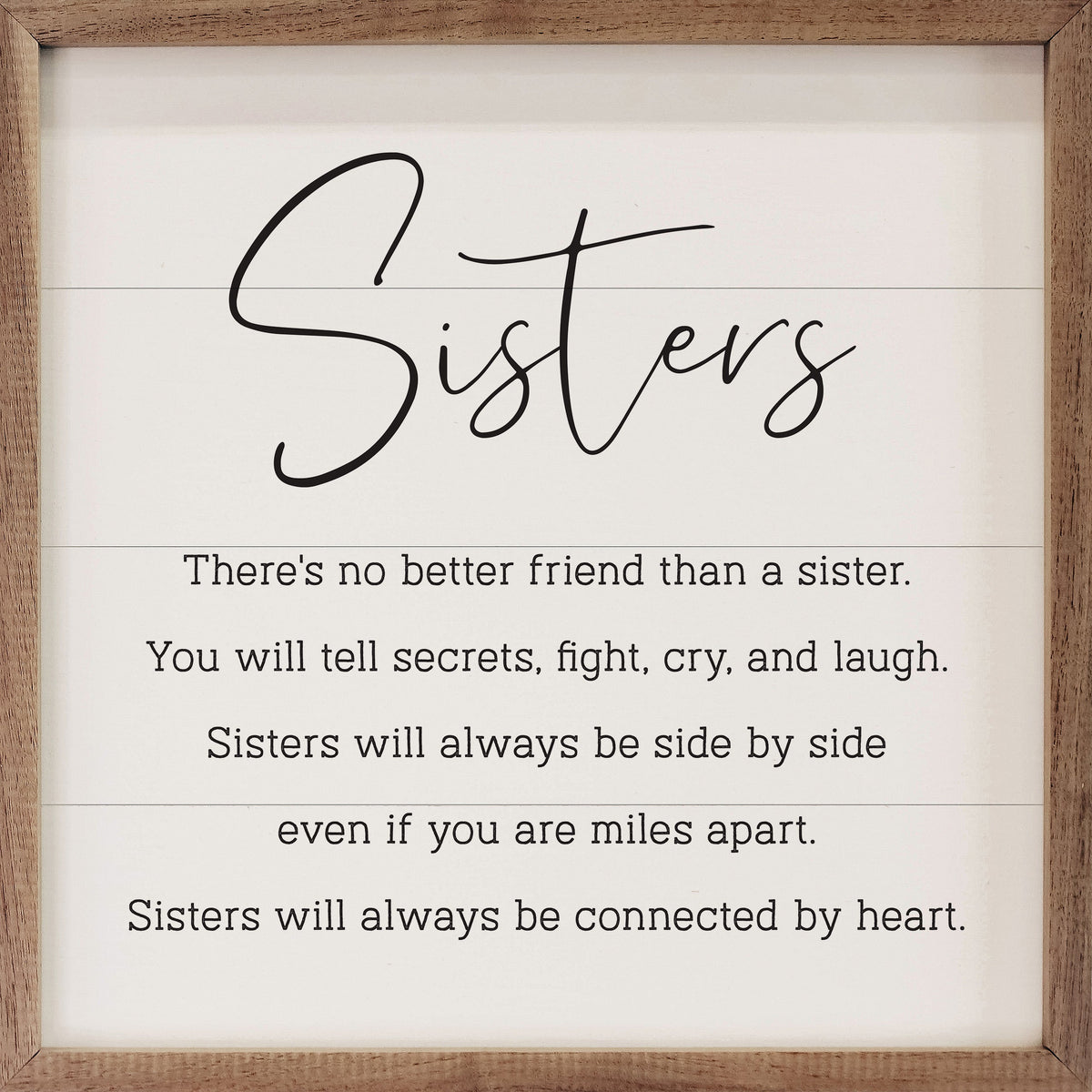 Sisters Wood Framed Print