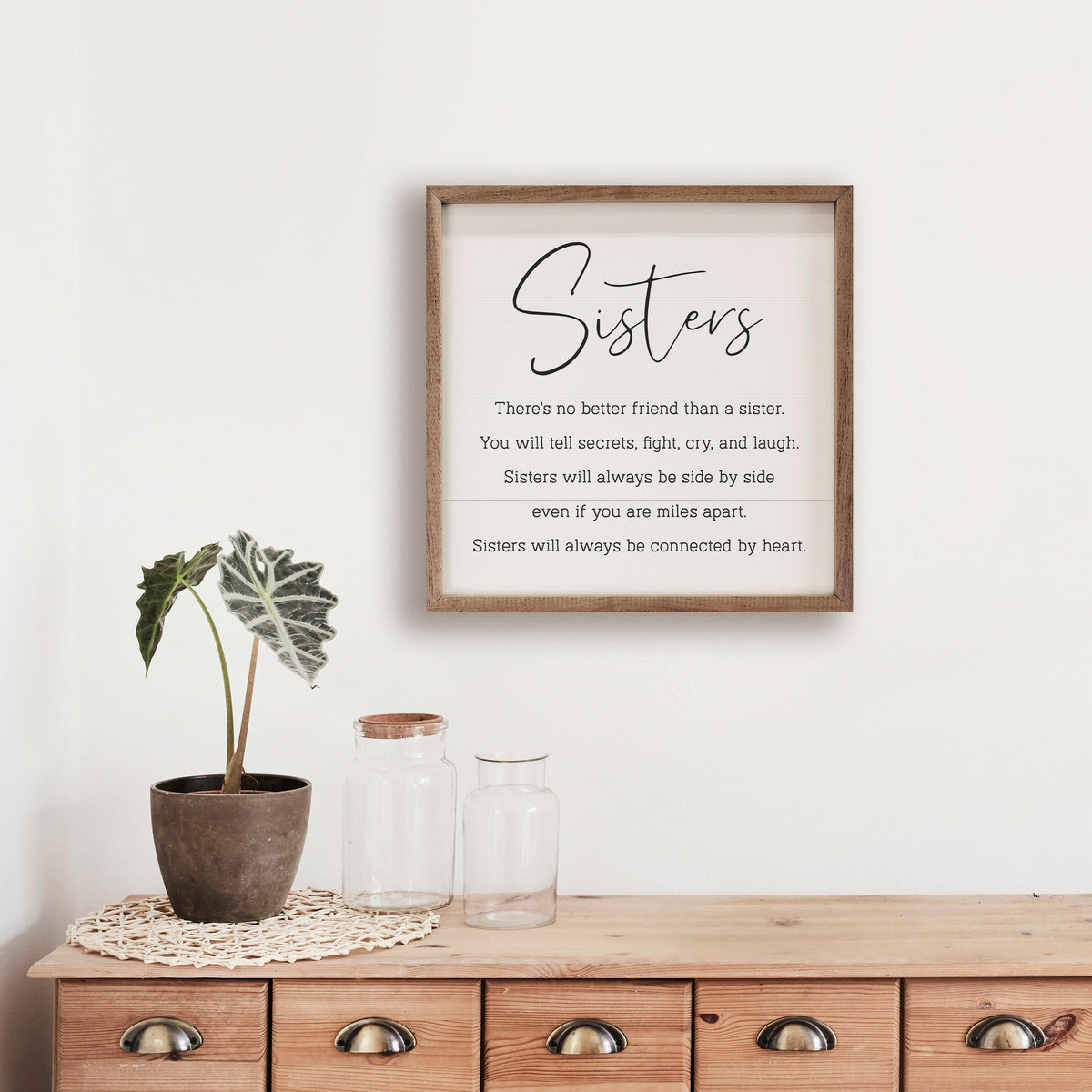 Sisters Wood Framed Print
