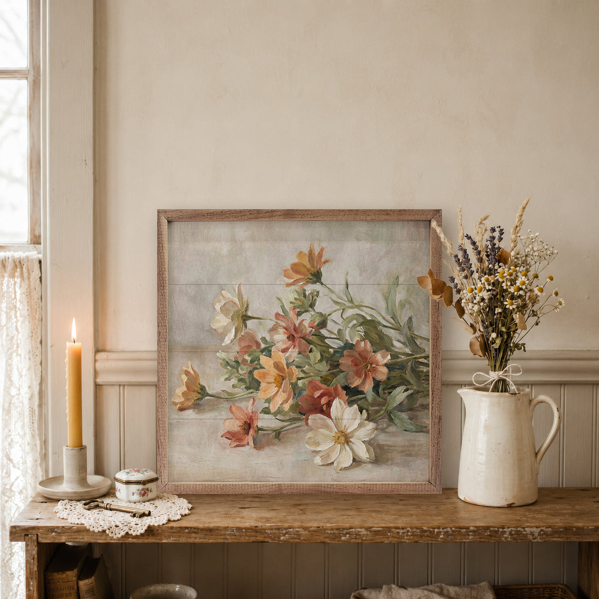 Spring Garden Bouquet Wood Framed Print