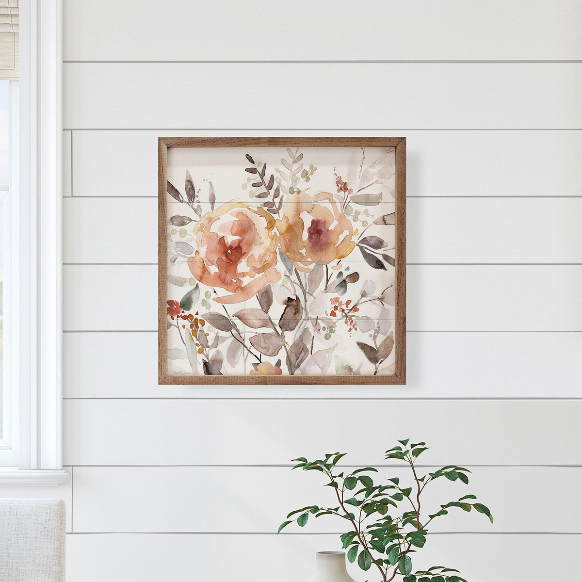 Sunbaked Flowers II Wood Framed Print