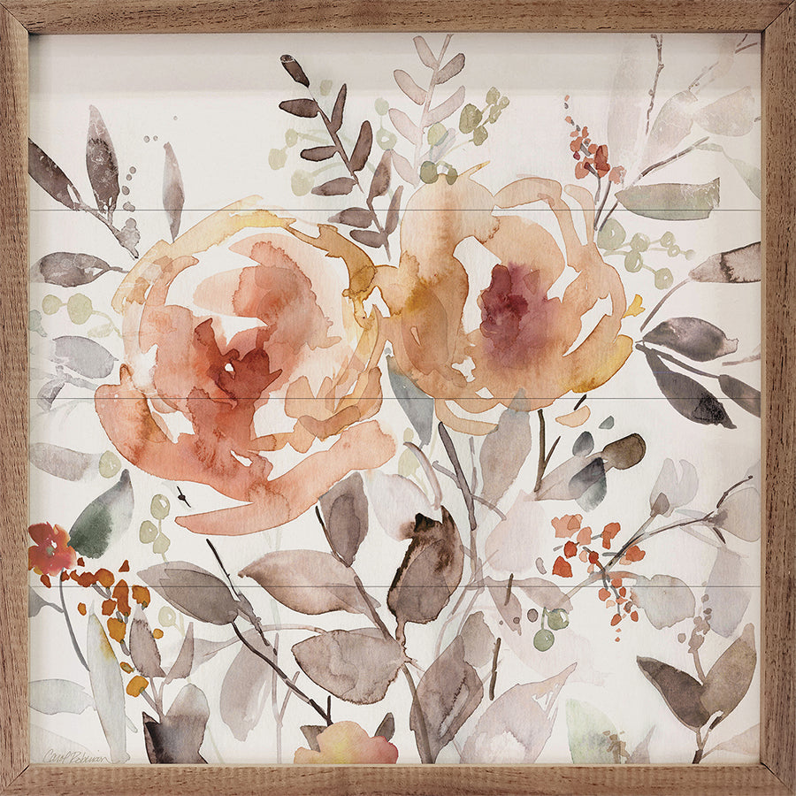 Sunbaked Flowers II Wood Framed Print