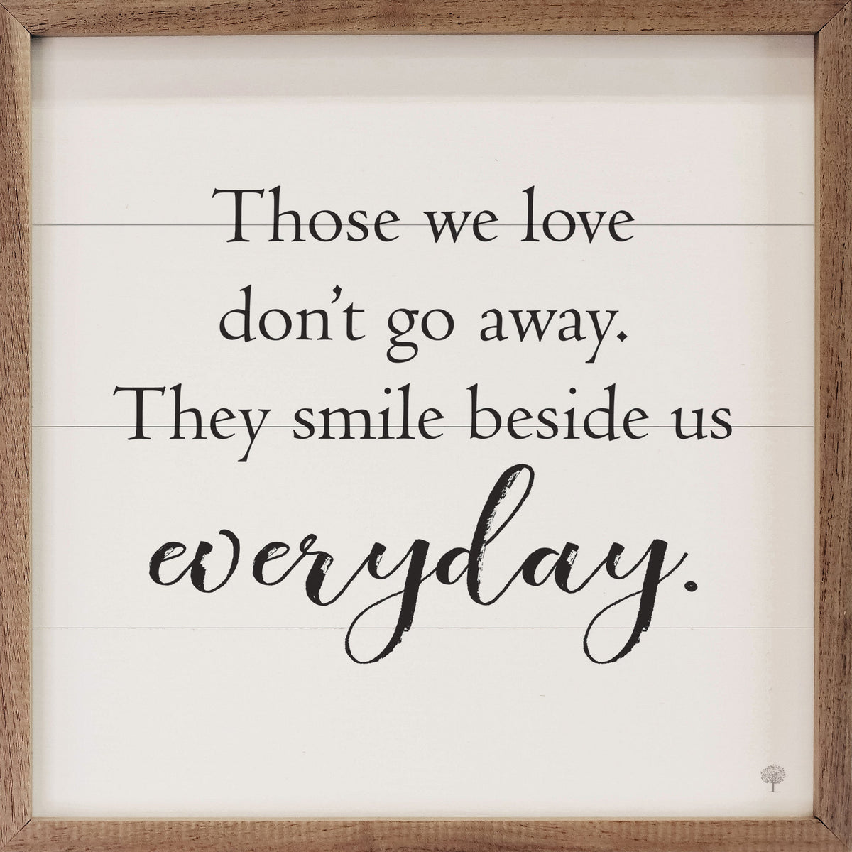 Those We Love White Wood Framed Print