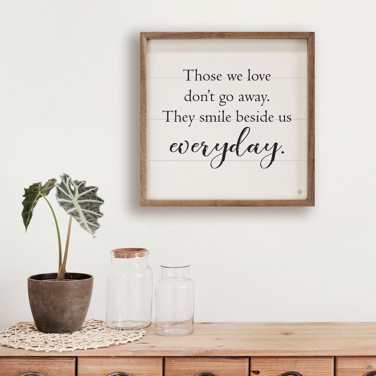 Those We Love White Wood Framed Print