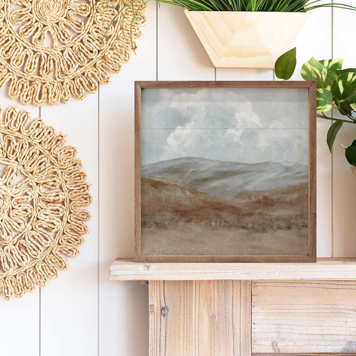 Welcome Rain Wood Framed Print