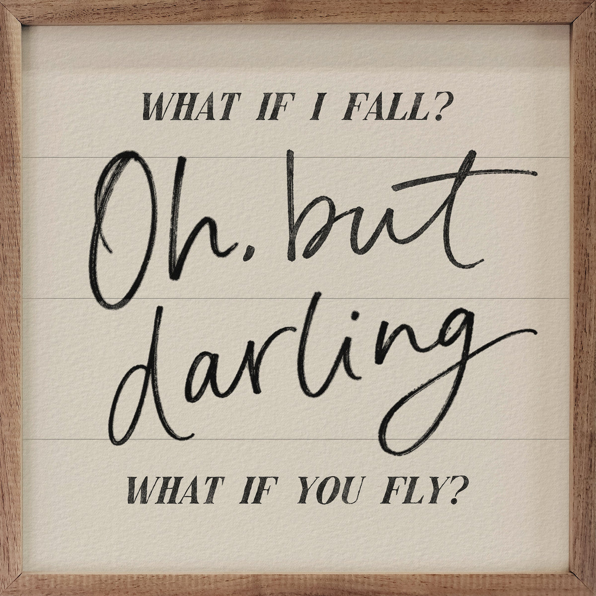 What If You Fly Wood Framed Print