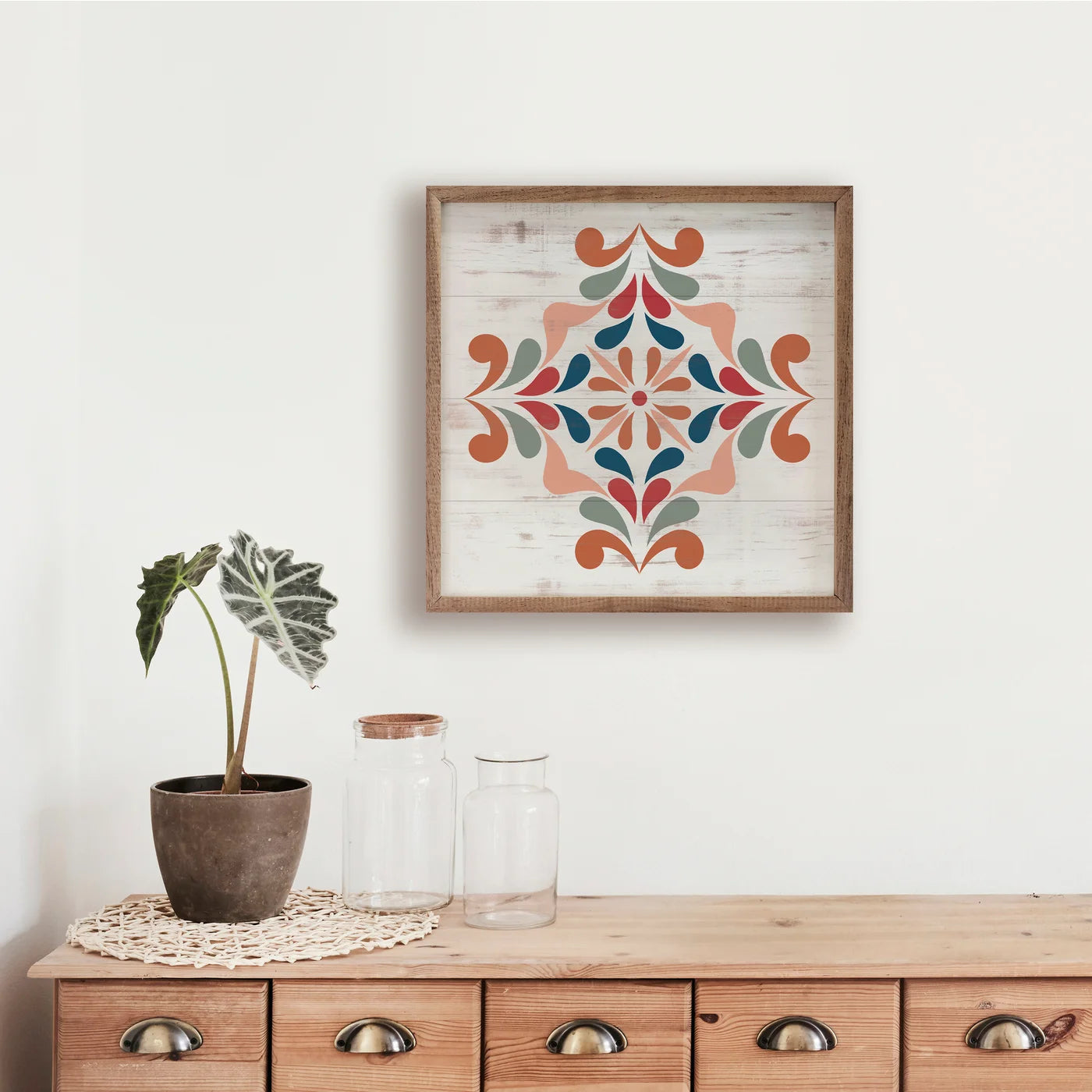 Spanish Quilt 1 Wood Framed Print