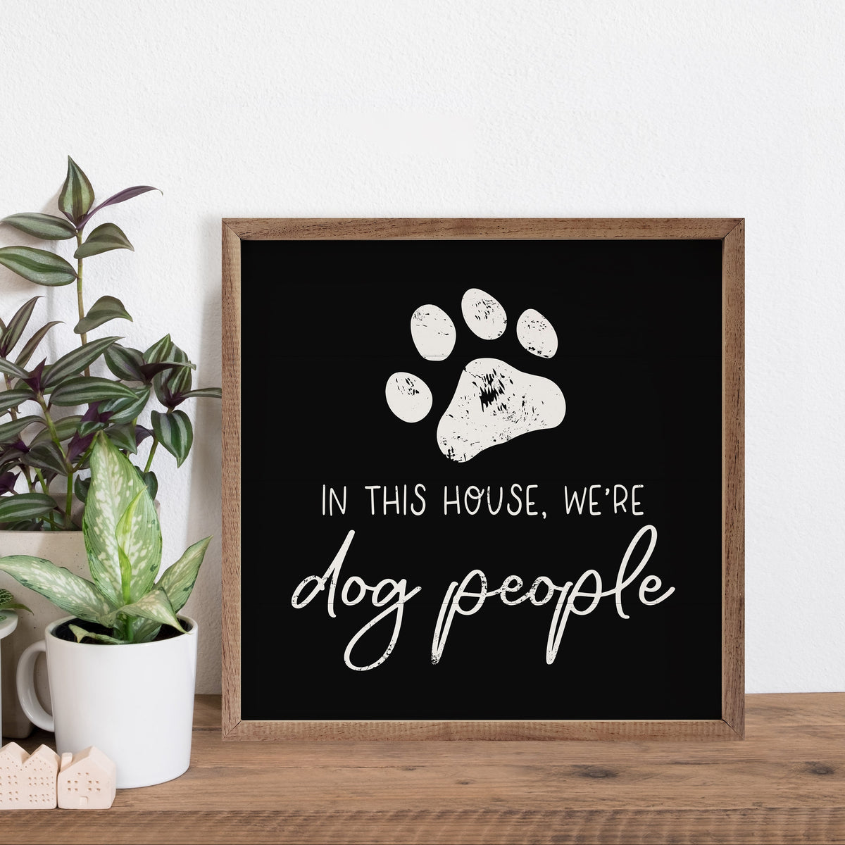 Muddy Paws Wood Framed Print