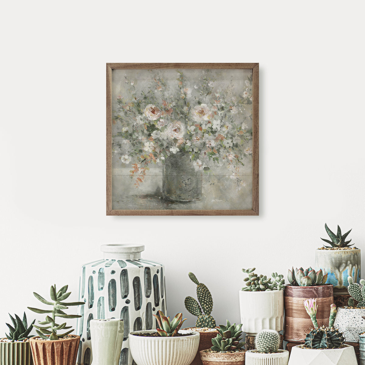 Felicitous Floral By Carol Robinson Wood Framed Print