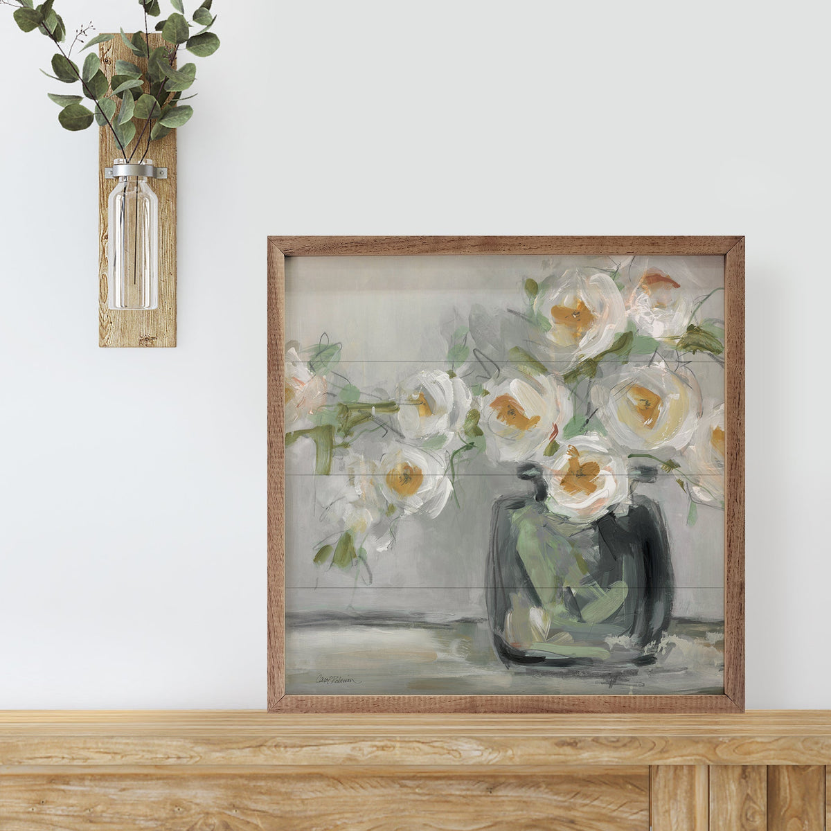 Floral Rhapsody 1 By Carol Robinson Wood Framed Print