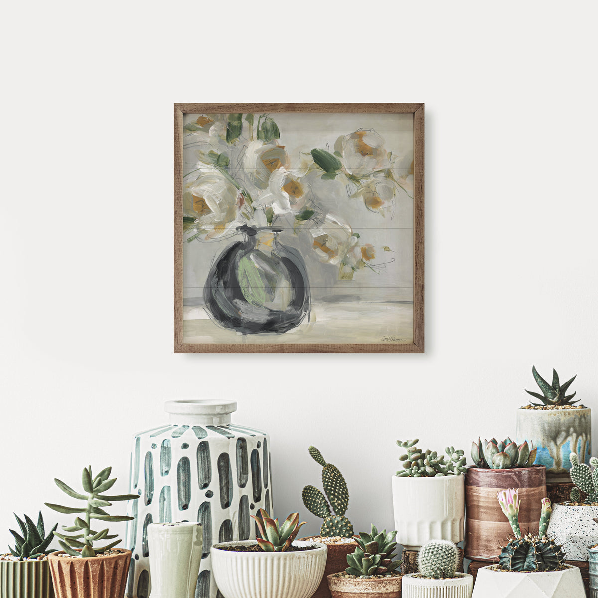 Floral Rhapsody 2 By Carol Robinson Wood Framed Print