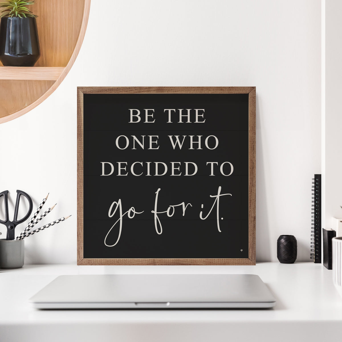 Go For It Wood Framed Print